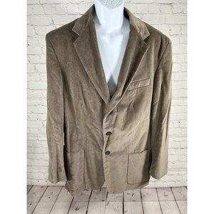 Le Collezioni Structure Brown Suede Corduroy 3-Button Jacket Blazer Men’s L 44R